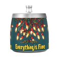 thumbnail image 7 of Yayeee Ashtray with Lid for Cigarette Smokeless Stainless Steel Home Ash Holder, Red Christmas Light, 7 of 7