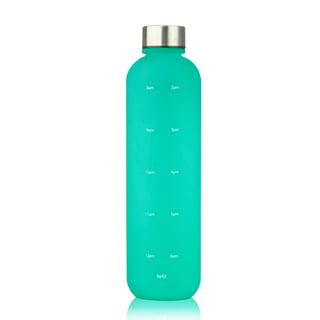 PIKADINGNIS Kawaii Water Bottle Flat Water Bottle for Women Kawaii Cute  Water Bottles Aesthetic (Blue,450ml/15.2oz)