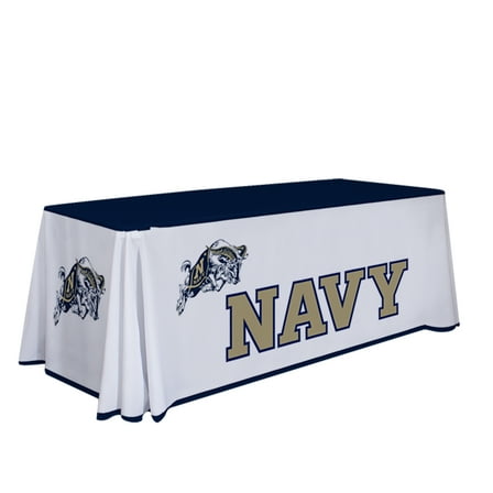 Navy Midshipmen 6' College Sports Printed Table Throw - NCAA Licensed - Polyester Draped - School Tablecloth (Navy Blue)