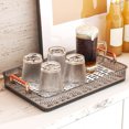 thumbnail image 1 of Rectangular Double Layer Drainage Tray Tea Tray With Elegant Design, Plastic Tea Service Tray For Parties And Coffee Table, 1 of 8