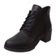 thumbnail image 1 of NECHOLOGY Botas Mujer Adulto Femenino Zapatos Botines mujer Zapatos de mujer Botines gruesos de tacón Botines con cordones para exteriores de moda retro (Black, 7.5), 1 of 5