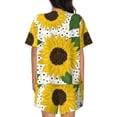 thumbnail image 3 of Picia Sunflowers Pajamas Sets for Women Soft Short-Sleeved Pjs with Lounge Shorts Two Piece Sleepwear-3X-Large, 3 of 9