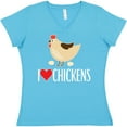 thumbnail image 3 of Inktastic Chickens Cute Farm Animal Women's V-Neck T-Shirt, 3 of 5