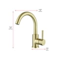 thumbnail image 2 of Elegant Lighting Louis Single Hole Single Handle Bathroom Faucet In Brushed Gold, 2 of 10