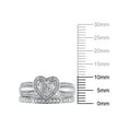 thumbnail image 4 of 1/5 Ct Forever Bride Heart-Shaped Halo Diamond Composite Bridal Set Women Sterling Silver, 4 of 5