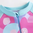 thumbnail image 6 of FASHOFT Girl Swimsuit Rash Guard Floral Print Swimwear UPF 50+ Sun Protection Long Sleeve Zip up Bathing Suit Multicolour 11-12 Years, 6 of 8