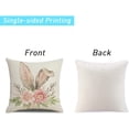 thumbnail image 2 of Easter Bunny Pillow Covers Set of 2, 18x18 inch Plain Easter Decorative Throw Pillows Easter Cross Cushion Cases for Couch Sofa Livingroom Bedroom, 2 of 6