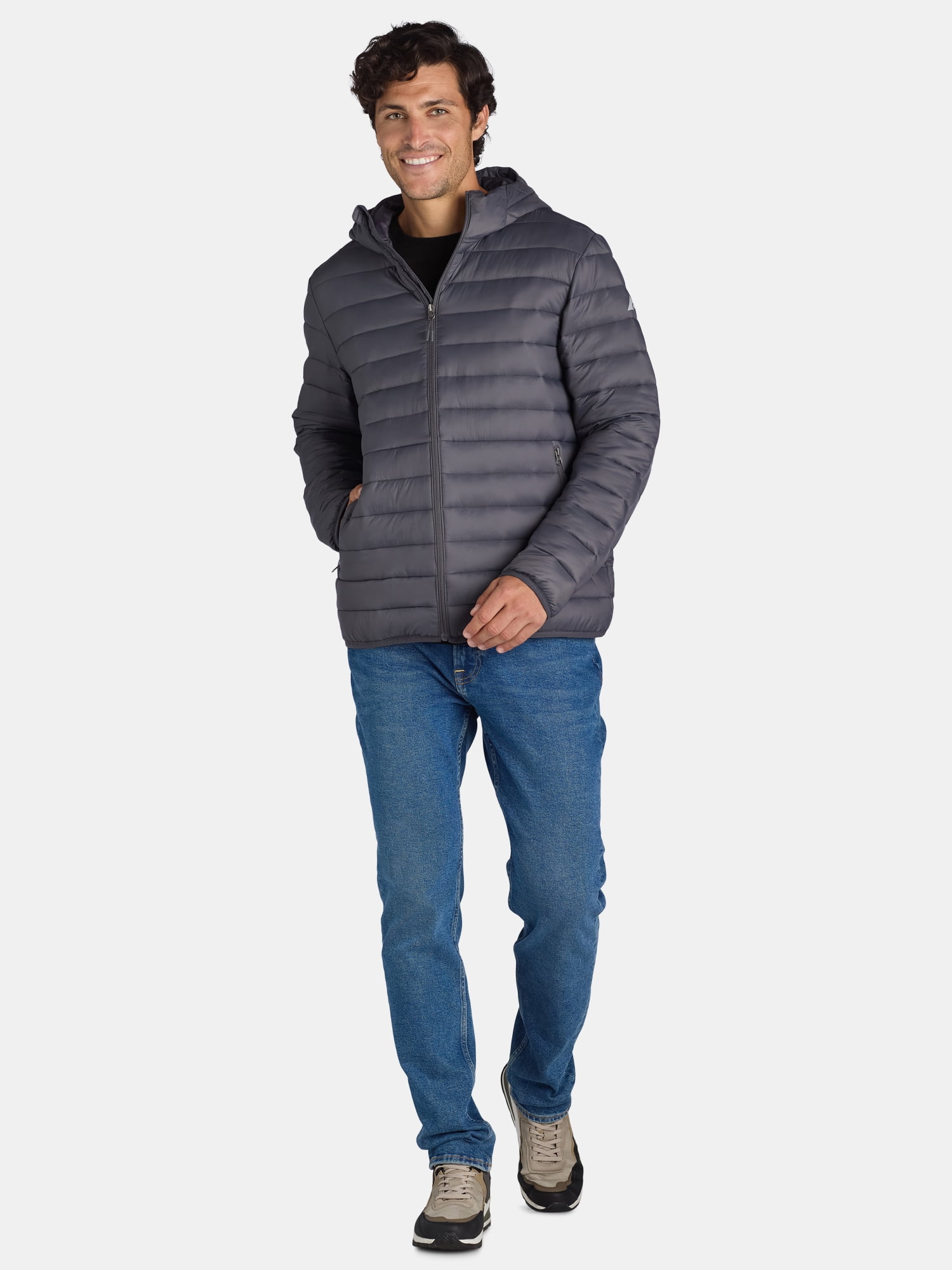 Ozark Trail Men's & Big Men’s Hooded Puffer Jacket, Sizes S-3XL