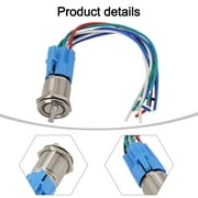 19Mm Selector Rotary Switch Latching 3 Positions 2No 2Nc 12-24V With Wire Socket Blue Smile Home