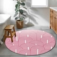 thumbnail image 3 of Round Rug 4Ft Washable Non-Slip, Red Ombre Circle Area Rugs for Living Room Bedroom, Farmhouse Stripes Modern Abstract Art Indoor Floor Mats Carpet Runner for Home Decor Aesthetic, 3 of 8