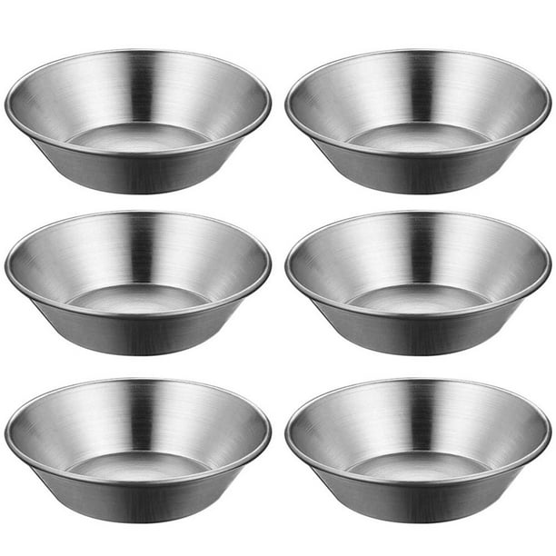 Molde de aluminio para tartaletas de huevo (6 unidades). Molde resistente para postres. Molde liso para tartaletas de huevo.