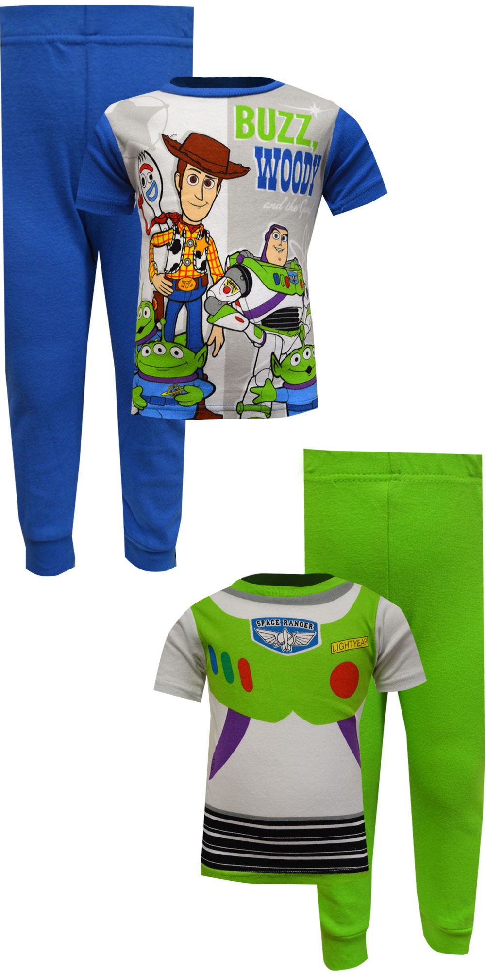 Share your Toys on it. Disney Pixar Toy Story Holiday pajamas Size 2T Long sleeve shirt and pants Woody and Buzz Lightyear have santa hats