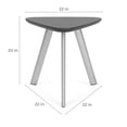 thumbnail image 4 of Willow Lounge Reception Waiting Room End Table HPL Top / Silver Steel / Gray, 4 of 5