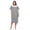 Black Stripe, variant on Women's Cotton Summer Duster Robe with Pockets, Plus Size