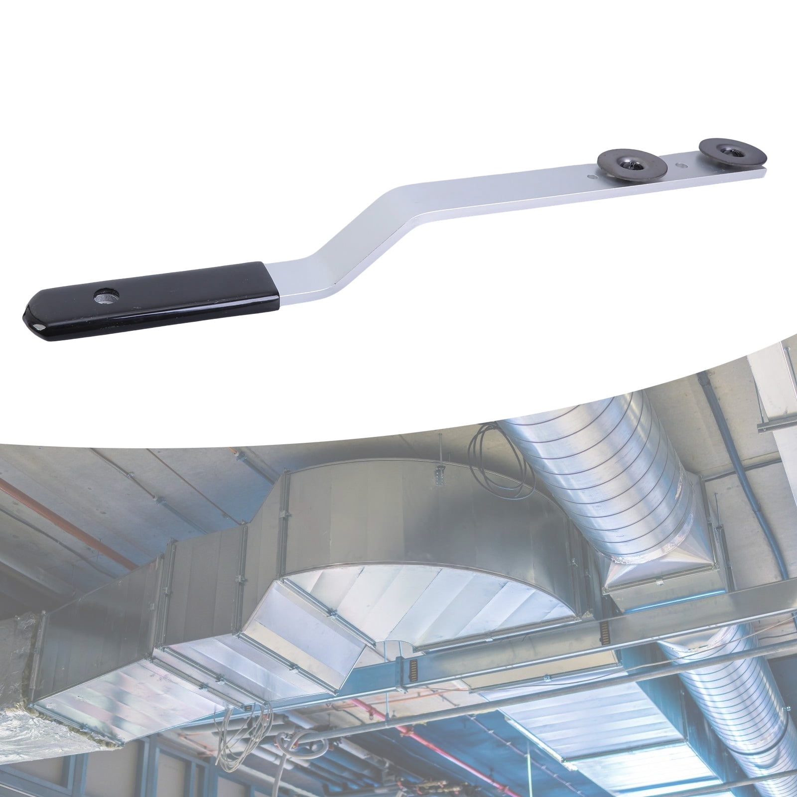 RUISINERY Functional 16Inch Metal Duct Stretcher Tool Featuring Offset Handle and Sliding Washers for Easy Grip and Operations
