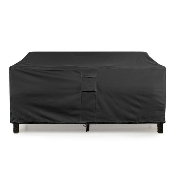 Outdoor Sofa Cover 58" x 32" x 31" Weatherproof Loveseat Outdoor Couch Patio Furniture Protector Small - Black