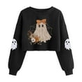 thumbnail image 7 of Women's Hoodless Sweatshirt Halloween Women'S Casual Short Round Mockneck Hoodie, Women's Hoodless Sweatshirt L, 7 of 7