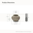 thumbnail image 4 of LuxenHome Rustic Ceramic Vase, 10.4" Wide Terracotta Pot with Earthy Gray-Brown Finish, Handcrafted, 4 of 9