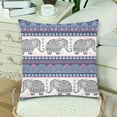thumbnail image 3 of MKHERT Elephant Floral Mandala Pillowcase Pillow Protector Cushion Cover 18x18 inch,Set of 2, 3 of 3