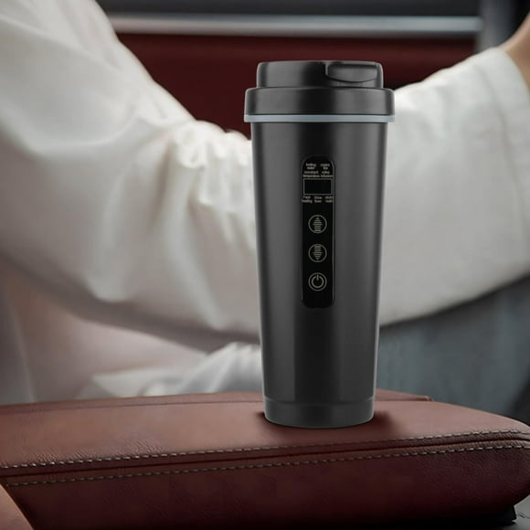 Hervidor eléctrico para coche de acero inoxidable a prueba de fugas con múltiples temperaturas ajustables Negro