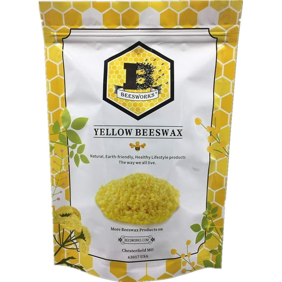 Beesworks 100% Natural Yellow Beeswax Pellets 1 lb (454 g)