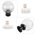 thumbnail image 3 of OULII Replacement Lamp Shade Lampshade Transparent with Stripes Modern Fence Decoration 1 Set, 3 of 8