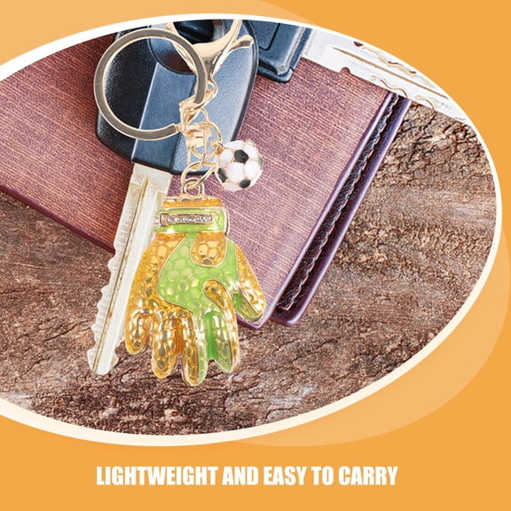 Amosfun Football Goalkeeper Gloves Keychain Decorative Pendant 2Pcs