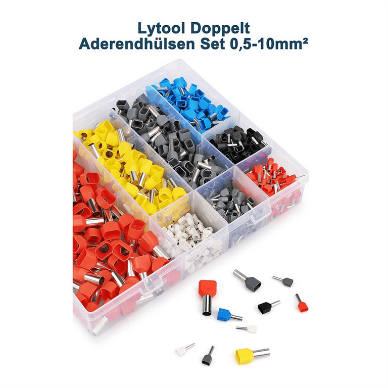 【同梱】churu 750pcs Twin Wire Ferrules Kit Wire Terminal Ferrules Crimp