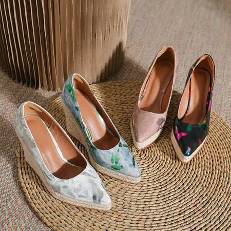 

kpoplk Sandals For Women Dressy Summer Women s Open Toe Buckle Ankle Strap Platform Wedge Sandals(Green)