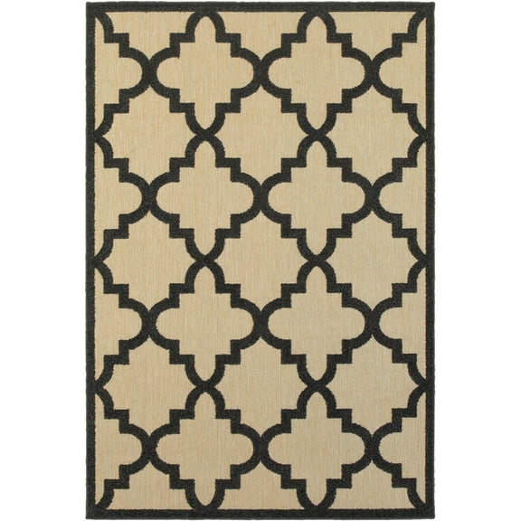Oriental Weavers Cayman Area Rug 660N9 Sand Lattice Curves 1' 10" x 3' 3" Rectangle