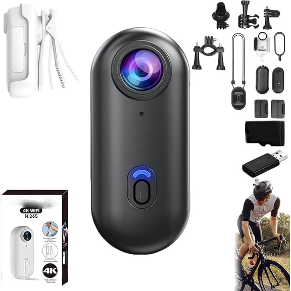 4k/1080p Sports Cam,Sports Action Camera with 4k Resolution,Have Magnetic Mounting,Waterproof,Wearable Action Body Cam,for Outdoor Vlog,Biking,Travel (Black 1080p-Standard,64G)