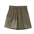 thumbnail image 4 of Riforla Suit Shorts Casual Wide Size Cropped Pants Shorts for Women Green XXL, 4 of 5