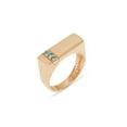 thumbnail image 1 of LBG British Made 9k Rose Gold Natural Blue Topaz Mens Band Ring - 25 size options - Size 11.5, 1 of 6