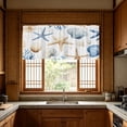 thumbnail image 5 of Beautynvta Coastal Theme Print Window Valance Curtain, Rod Pocket Light Filtering Short Window Drape, Beach Style Valance for Kitchen Bathroom Small Window Decor, 5 of 7