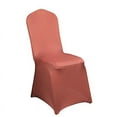 thumbnail image 4 of BalsaCircle 6 Terracotta Spandex Stretchable Banquet Solid Chair Covers Slipcovers, 4 of 8