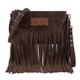 thumbnail image 4 of Wrangler Crossbody Small Purse for Women Wristlet Fringe Bag Western Purse, Oakwood, 4 of 7