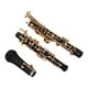 thumbnail image 4 of Instrumento de oboe Llave profesional Oboe C Estilo semiautomático Llaves chapadas en oro puro Instrumento de viento de madera con guantes de caña Oboe Estuche de cuero Bolsa de transporte Paño de lim, 4 of 6