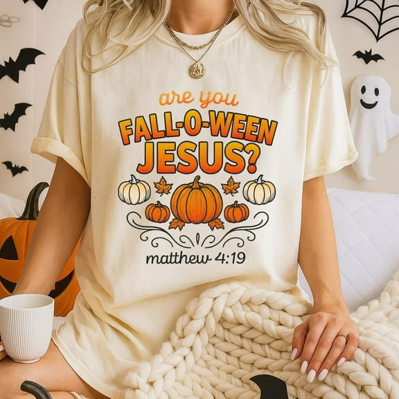 DeliFri Retro Fall Religious Shirt, Are You Fall-O-Ween Jesus, Follow Jesus Shirt, Bible Matthew Shirt, Cute Thankful Shirt