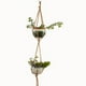thumbnail image 4 of Billuyoard Macramé Vintage para plantas, colgador para interiores y exteriores, maceta, cesta, cuerda de yute Jardín y Patio marrón 2 capas 122cm, 4 of 6