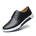 thumbnail image 3 of Calceus Mens Classic Leather Casual Shoes for Men Lace Up Comfort Oxford Shoes Black 13, 3 of 7