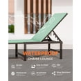 thumbnail image 6 of Chaise Lounge Chair Outdoor,Aluminum Patio Lounge Chairs Set of 2,Pool Lounge Chairs with 5 Adjustable Backrest and Headrest Pillows for Outside Beach，Green, 6 of 6