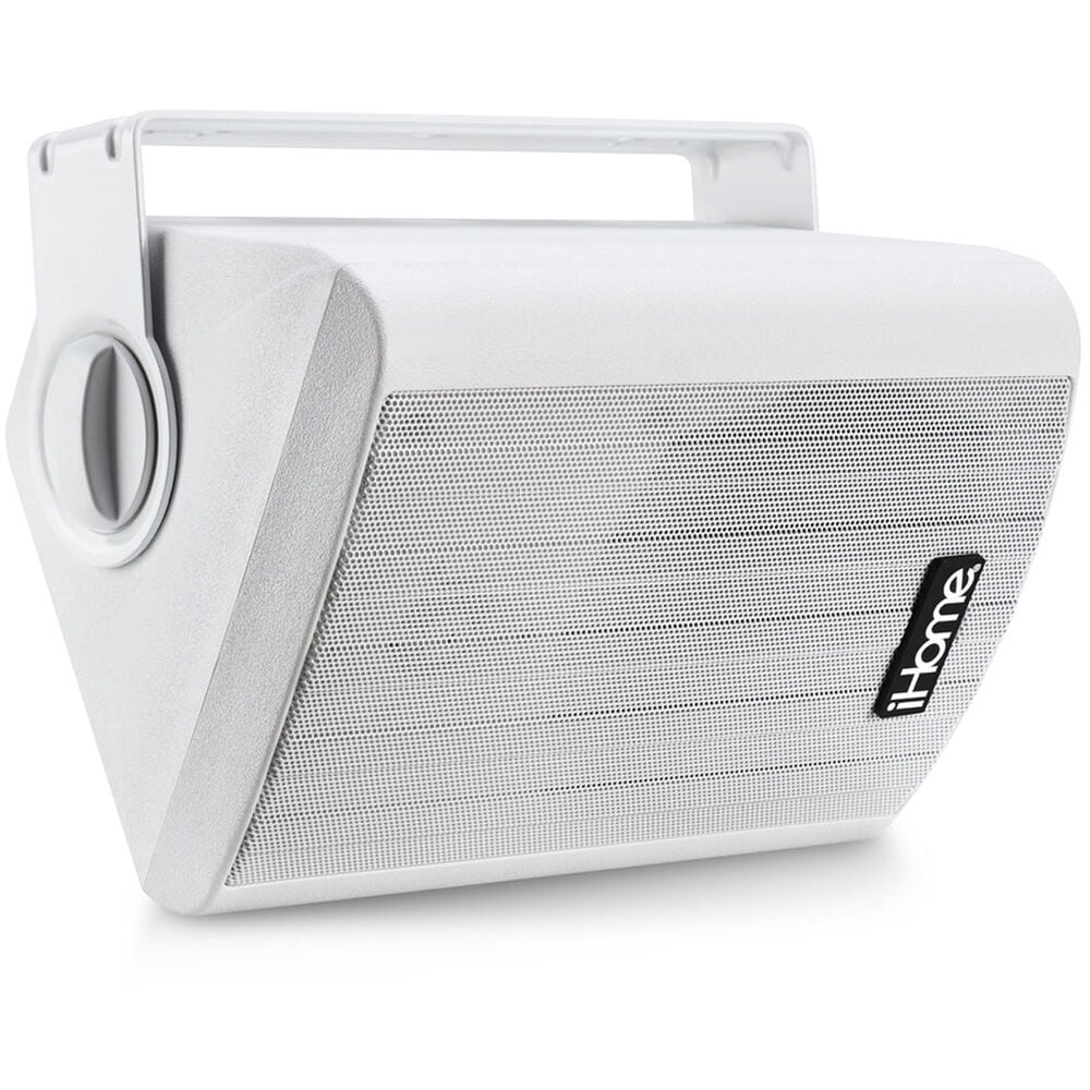 iHome IHSI-W400BT-PR-WHT Weatherproof Bluetooth 100Watt Pair of Speakers, White
