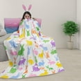 thumbnail image 2 of Easter Blanket Easter Bunny Flannel Throw Blankets for Kids for Women Easter Rabbit Decorations Blanket for Bed, Sofa,Couch,Travel Blanket 50 x 60 inch, 2 of 6