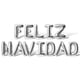 thumbnail image 1 of Globos con letras «Feliz Navidad», 40 cm, lámina de mylar, color plateado, 1 of 5