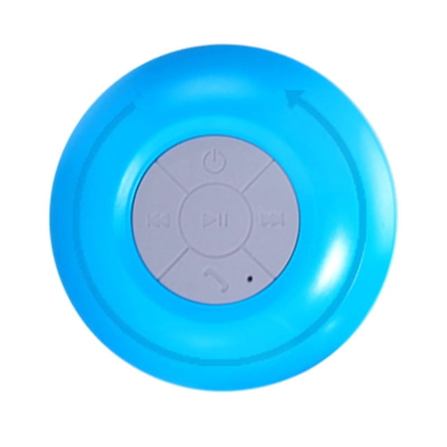 Altavoz Bluetooth para ducha con micrófono incorporado, 6 horas de tiempo de reproducción, botones de control y ventosa dedicada (azul)