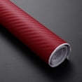 thumbnail image 4 of Ferencaa 3D Carbon Fiber Wrap Roll DIY Sticker for Car Auto Vehicle Decor 30x127cm (Red), 4 of 9