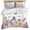White, variant on 3 Piece Purple Yellow Spring Floral Duvet Cover Set Twin Size, Microfiber Comforter/Quilt Cover with Corner Ties and 2 Pillowcases, Summer Botanical Birds All Season Soft Bedding with Zipper Closure