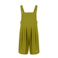 thumbnail image 4 of Mamelucos Cortos Pantalones cortos para mujer Mamelucos Pantalones cortos sueltos de algodón con bolsillo informal (Verde oliva M) Cgtredaw Para estrenar, 4 of 6