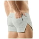 thumbnail image 4 of Pantalones cortos de running lisos para hombre: pantalones de chándal elásticos en la cintura, poliéster, S-XL, 4 of 7