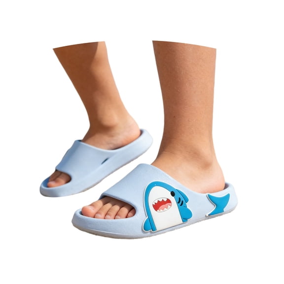 uobin Slippers for Toddler Boys Girls Sandals Cute Cartoon Bear Print Summer House Slides Indoor Outdoor Comfortable Shower Slippers